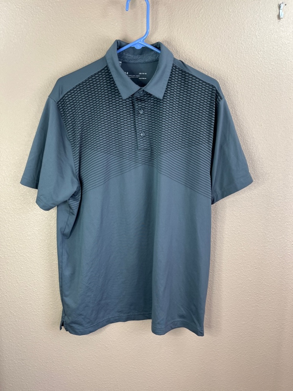 Under Armour Men's Dark Gray Performance Polo with Textured Chest